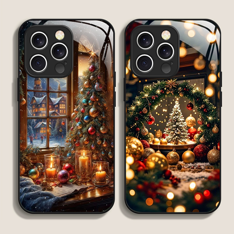 Phone Accessories List - Christmas Tree Gift Snowy Town Scenery