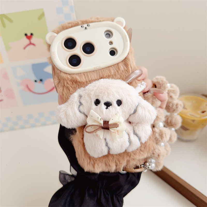 3D Cartoon Bowknot Puppy Warm  - огляд і ціна Phone Accessories List