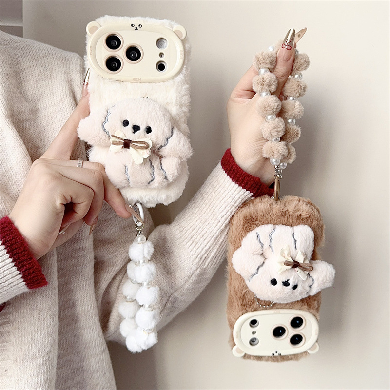 3D Cartoon Bowknot Puppy Warm  - огляд і ціна Phone Accessories List