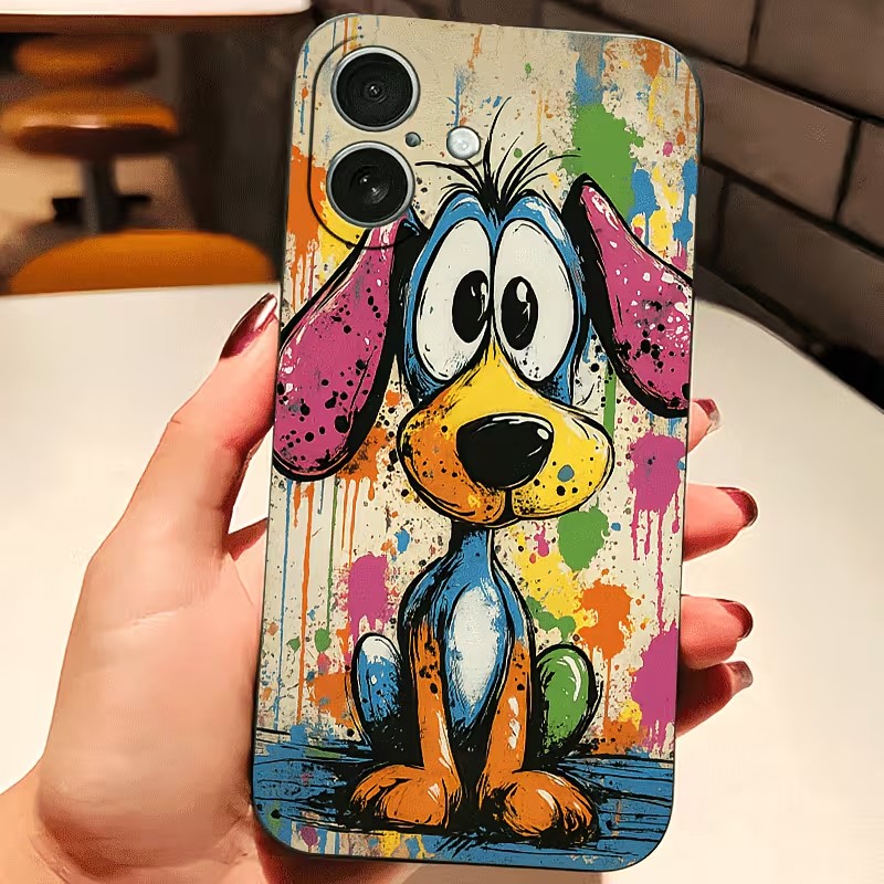 Graffiti Colored Puppy TPU Pho - огляд і ціна Phone Accessories List