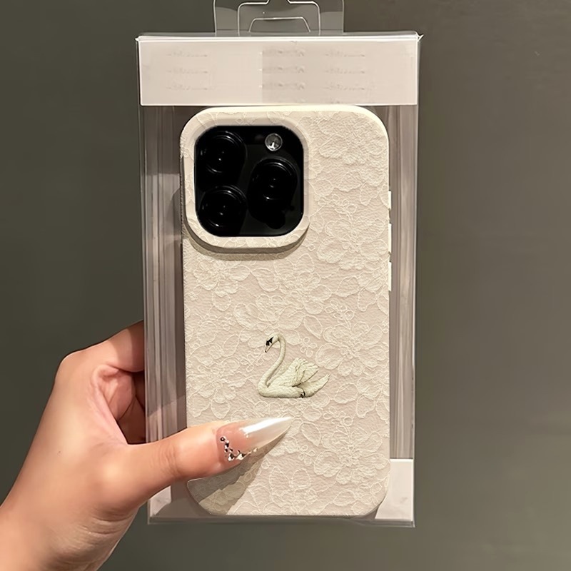Lace Swan Pattern Lychee Textu - огляд і ціна Phone Accessories List