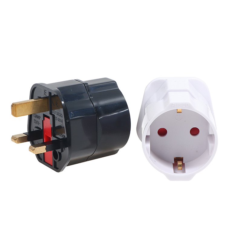 1Pc EU Euro 2 Pin To UK 3 Pin  - огляд і ціна Phone Accessories Uk